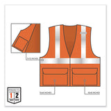 Glowear 8220hl Class 2 Standard Mesh Hook And Loop Vest, Polyester, Small/medium, Orange, Ships In 1-3 Business Days