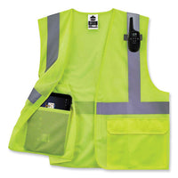 Glowear 8220hl Class 2 Standard Mesh Hook And Loop Vest, Polyester, Small/medium, Lime, Ships In 1-3 Business Days