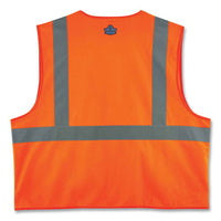 Glowear 8225z Class 2 Standard Solid Vest, Polyester, Orange, 4x-large/5x-large, Ships In 1-3 Business Days