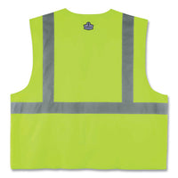 Glowear 8225hl Class 2 Standard Solid Hook And Loop Vest, Polyester, Lime, Small/medium, Ships In 1-3 Business Days