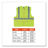 Glowear 8225hl Class 2 Standard Solid Hook And Loop Vest, Polyester, Lime, Large/x-large, Ships In 1-3 Business Days