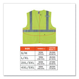 Glowear 8225hl Class 2 Standard Solid Hook And Loop Vest, Polyester, Lime, 4x-large/5x-large, Ships In 1-3 Business Days