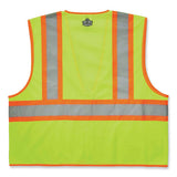 Glowear 8229z Class 2 Economy Two-tone Zipper Vest, Polyester, 2x-large/3x-large, Lime, Ships In 1-3 Business Days