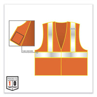 Glowear 8230z Class 2 Two-tone Mesh Zipper Vest, Polyester, 4x-large/5x-large, Orange, Ships In 1-3 Business Days