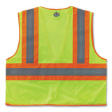 Glowear 8230z Class 2 Two-tone Mesh Zipper Vest, Polyester, 4x-large/5x-large, Lime, Ships In 1-3 Business Days