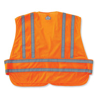 Glowear 8244psv Class 2 Expandable Public Safety Hook And Loop Vest, Polyester, Med/large, Orange, Ships In 1-3 Business Days