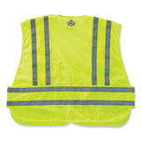 Glowear 8244psv Class 2 Expandable Public Safety Hook And Loop Vest, Polyester, 3xl Plus, Lime, Ships In 1-3 Business Days