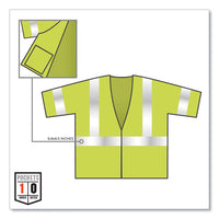 Glowear 8310hl Class 3 Economy Hook And Loop Vest, Polyester, 4x-large/5x-large, Lime, Ships In 1-3 Business Days