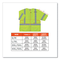 Glowear 8320z Class 3 Standard Zipper Vest, Polyester, Largel/x-large, Lime, Ships In 1-3 Business Days