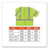 Glowear 8320z Class 3 Standard Zipper Vest, Polyester, 4x-large/5x-large, Lime, Ships In 1-3 Business Days