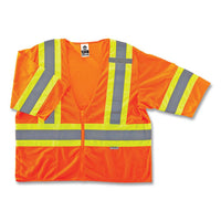 Glowear 8330z Class 3 Two-tone Zipper Vest, Polyester, Small/medium, Orange, Ships In 1-3 Business Days