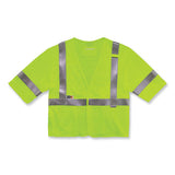 Glowear 8356frhl Class 3 Fr Hook And Loop Safety Vest With Sleeves, Modacrylic, Small/med, Lime, Ships In 1-3 Business Days