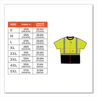 Glowear 8289bk Class 2 Hi-vis T-shirt With Black Bottom, Small, Lime, Ships In 1-3 Business Days
