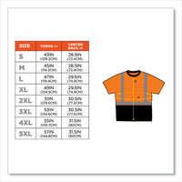 Glowear 8289bk Class 2 Hi-vis T-shirt With Black Bottom, 2x-large, Orange, Ships In 1-3 Business Days