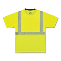 Glowear 8280bk Class 2 Performance T-shirt With Black Bottom, Polyester, Small, Lime, Ships In 1-3 Business Days