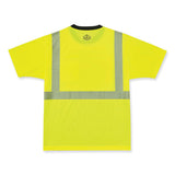 Glowear 8280bk Class 2 Performance T-shirt With Black Bottom, Polyester, Large, Lime, Ships In 1-3 Business Days
