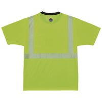 Glowear 8280bk Class 2 Performance T-shirt With Black Bottom, Large Long, Lime