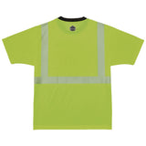 Glowear 8280bk Class 2 Performance T-shirt With Black Bottom, 6x-large Long, Lime