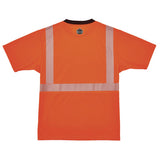 Glowear 8280bk Class 2 Performance T-shirt With Black Bottom, X-small, Orange