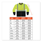 Glowear 8281bk Class 2 Long Sleeve Shirt With Black Bottom, Polyester, Large, Lime, Ships In 1-3 Business Days