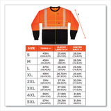 Glowear 8281bk Class 2 Long Sleeve Shirt With Black Bottom, Polyester, Medium, Orange, Ships In 1-3 Business Days