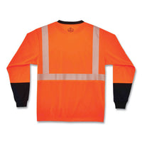 Glowear 8281bk Class 2 Long Sleeve Shirt With Black Bottom, Polyester, 2x-large, Orange, Ships In 1-3 Business Days