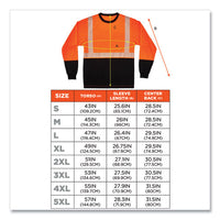 Glowear 8281bk Class 2 Long Sleeve Shirt With Black Bottom, Polyester, 5x-large, Orange, Ships In 1-3 Business Days