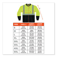 Glowear 8291bk Type R Class 2 Black Front Long Sleeve T-shirt, Polyester, 2x-large, Lime, Ships In 1-3 Business Days