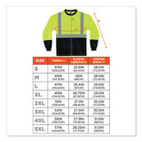 Glowear 8291bk Type R Class 2 Black Front Long Sleeve T-shirt, Polyester, 2x-large, Lime, Ships In 1-3 Business Days