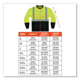 Glowear 8291bk Type R Class 2 Black Front Long Sleeve T-shirt, Polyester, 3x-large, Lime, Ships In 1-3 Business Days