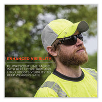 Glowear 8933 Reflective Snapback Hat, Cotton/polyester, Ergodyne Logo, One Size, Hi-vis Lime, Ships In 1-3 Business Days