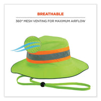 Glowear 8935 Hi-vis Ranger Sun Hat, Polyester, Small/medium, Lime, Ships In 1-3 Business Days