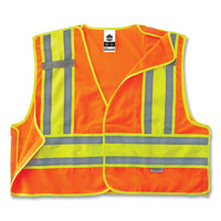 Glowear 8245psv Class 2 Public Safety Vest, Polyester, Large/x-large, Orange, Ships In 1-3 Business Days