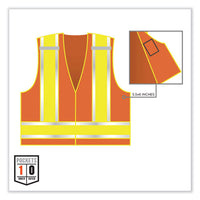 Glowear 8245psv Class 2 Public Safety Vest, Polyester, Large/x-large, Orange, Ships In 1-3 Business Days