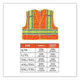 Glowear 8245psv Class 2 Public Safety Vest, Polyester, 4x-large/5x-large, Orange, Ships In 1-3 Business Days