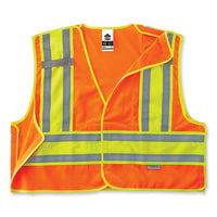 Glowear 8245psv Class 2 Public Safety Vest, Polyester, 4x-large/5x-large, Orange, Ships In 1-3 Business Days