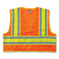 Glowear 8245psv Class 2 Public Safety Vest, Polyester, 4x-large/5x-large, Orange, Ships In 1-3 Business Days