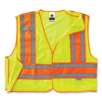 Glowear 8245psv Class 2 Public Safety Vest, Polyester, Small/medium, Lime, Ships In 1-3 Business Days