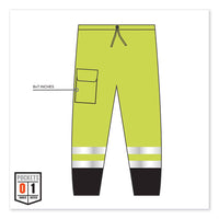 Glowear 8910bk Class E Hi-vis Pants With Black Bottom, Polyester, Small/medium, Lime, Ships In 1-3 Business Days