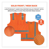 Glowear 8249z Class 2 Economy Surveyors Zipper Vest, Polyester, Large/x-large, Orange, Ships In 1-3 Business Days