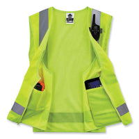 Glowear 8249z Class 2 Economy Surveyors Zipper Vest, Polyester, Large/x-large, Lime, Ships In 1-3 Business Days