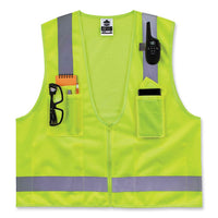 Glowear 8249z Class 2 Economy Surveyors Zipper Vest, Polyester, 2x-large/3x-large, Lime, Ships In 1-3 Business Days