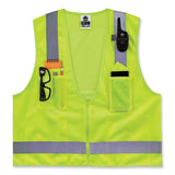 Glowear 8249z Class 2 Economy Surveyors Zipper Vest, Polyester, 4x-large/5x-large, Lime, Ships In 1-3 Business Days