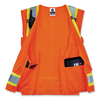 Glowear 8248z Class 2 Two-tone Surveyors Zipper Vest, Polyester, 4x-large/5x-large, Orange, Ships In 1-3 Business Days