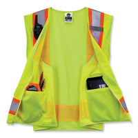 Glowear 8248z Class 2 Two-tone Surveyors Zipper Vest, Polyester, Large/x-large, Lime, Ships In 1-3 Business Days