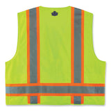 Glowear 8248z Class 2 Two-tone Surveyors Zipper Vest, Polyester, 4x-large/5x-large, Lime, Ships In 1-3 Business Days