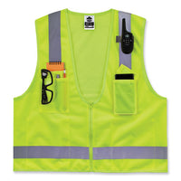 Glowear 8249z-s Single Size Class 2 Economy Surveyors Zipper Vest, Polyester, Large, Lime, Ships In 1-3 Business Days