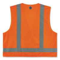 Glowear 8249z-s Single Size Class 2 Economy Surveyors Zipper Vest, Polyester, X-large, Orange, Ships In 1-3 Business Days