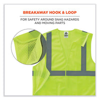 Glowear 8215ba-s Single Size Class 2 Economy Breakaway Mesh Vest, Polyester, Medium, Lime, Ships In 1-3 Business Days