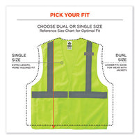 Glowear 8215ba-s Single Size Class 2 Economy Breakaway Mesh Vest, Polyester, 4x-large, Lime, Ships In 1-3 Business Days